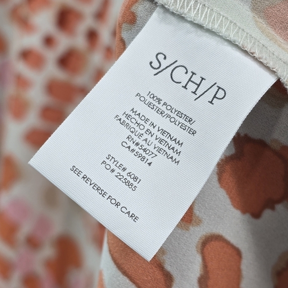 CAbi Shirt Womens Small Blouse Pink Go To Button Up Leopard Smudge 6081 - Picture 9 of 13